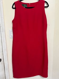 Austin Reed Red Sleeveless Sheath Dress