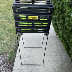 Tennis ball hopper with wheels