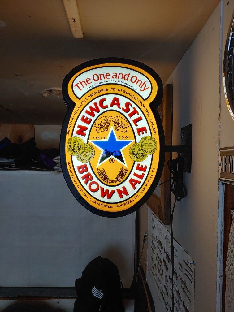Nice Double Sided Newcastle Light Up Sign
