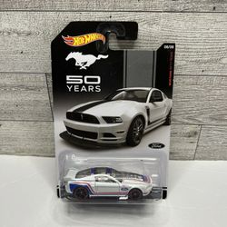 Hot wheels White ‘2013 Ford Mustang / 50 Years • Die Cast Metal  • Made in Malaysia