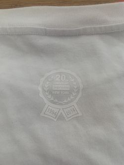 supreme 20th anniversary white box logo t-shirt size XL for Sale