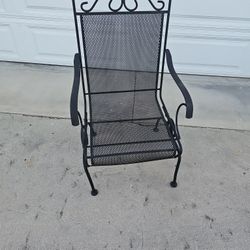 Iron Black Chair Rocks Back Forth 150 Anyweight 