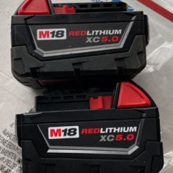 MILWAUKEE 5.0 BATTERIES 2X110