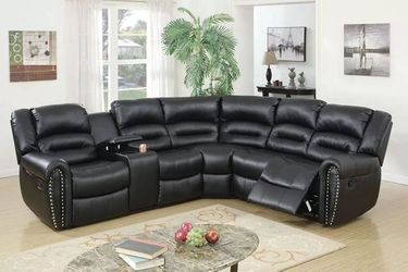 Recliner Sectional - Black Color
