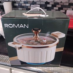 Soup pot 8L large capacity beige color