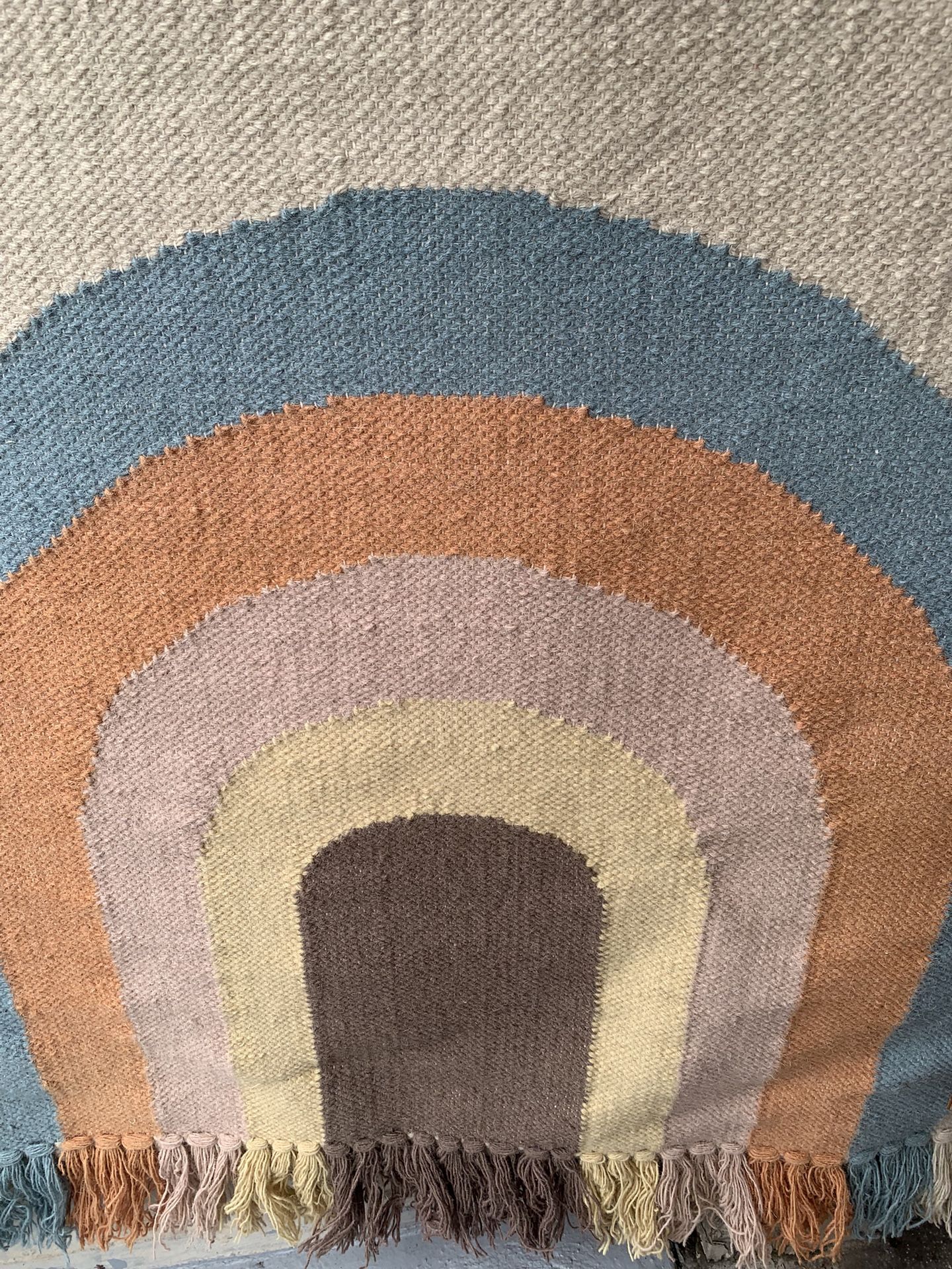 Beautiful “ Hand Made Wall Hanging “THE Rainbow Wall Rug” Retails $154 +