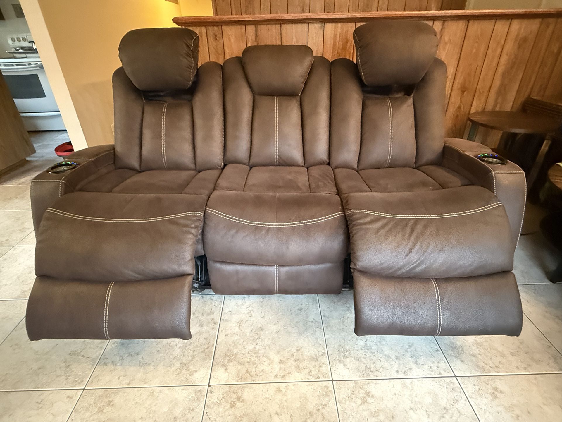 Electric Recliner Sofa and Chair Set