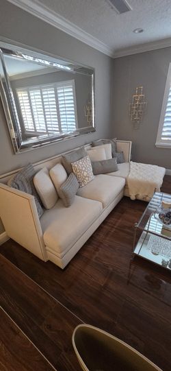 Beige Linen Couch