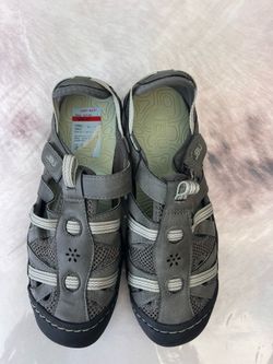 JBU by Jambu Women's Regional Water-Ready Sport Sandal Flats – Size 9M (Dark Grey / Pale Moss)