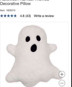 Sold Out Costco Viral 2024 Halloween Ghost Pillow (NEW). Soft, Large, Oeko Tex