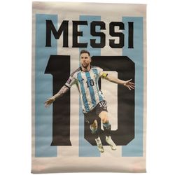 Lionel Messi Argentina #10 Soccer Poster Wall Art 17x12 Inch