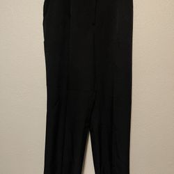 Elegance, Women’s Black Straight Leg Front Pockets Dress Pants, Plus Size 40