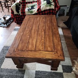 Old Wooden Living Room Table 