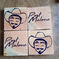 Post Malone Handmade Coasters.  Can Make Custom Designs.  They Make Perfect Gifts 