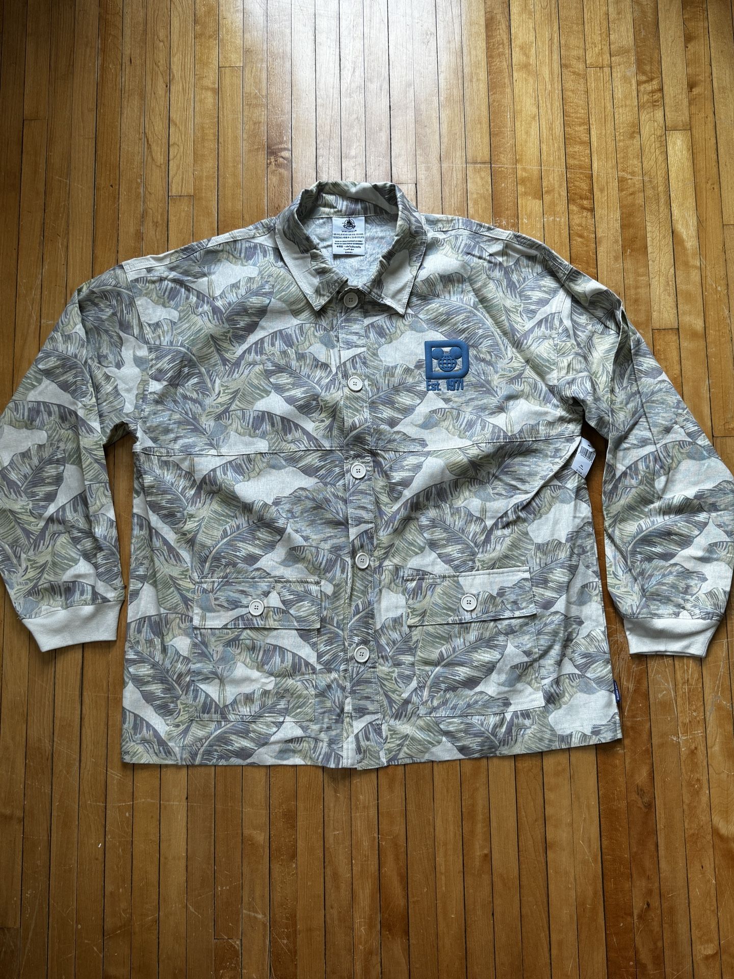 NWT Walt Disneyworld Resort Spirit Jersey Shirt Jacket Tropical Palm Sz. XXL