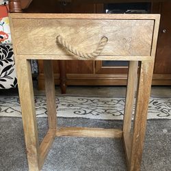 Light Wood Nightstand/side Table 