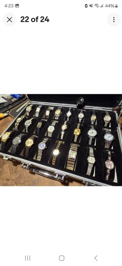 Lot/case WOMANS Vintage Watches ⌚️ 24 Mechanical 