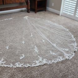 Beautiful Beaded Bridal Veil 