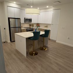 Velvet Green Barstools And Green couch