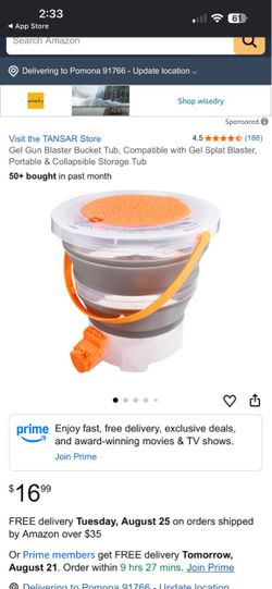 Storage tub gel blaster