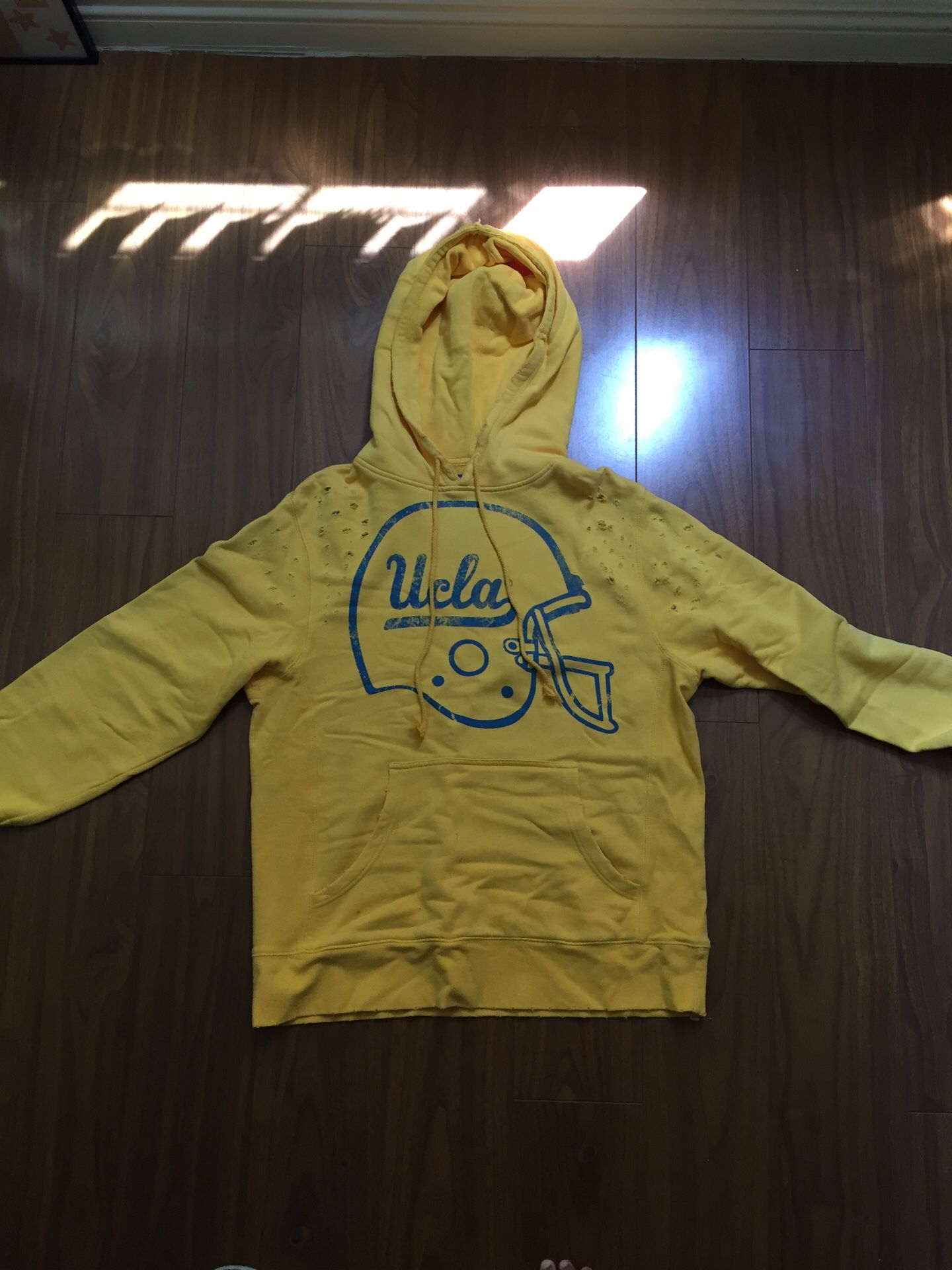 Yellow vintage UCLA football hoodie