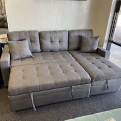 Sleeper Sofa With Storage Reversible Chaise 