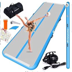  Inflatable Air Tumble Track, 4 inches Thickness Air Mats 