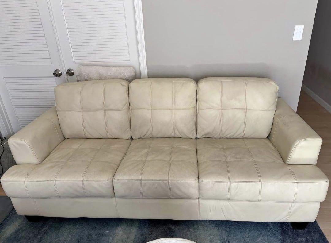 Sofa De Cuero Verdadero