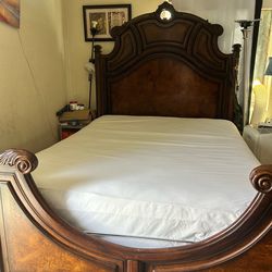 queen bed frame and mattress