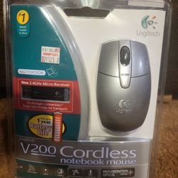 Logitech V200 Wireless Cordless Notebook Mouse  - Brand New 