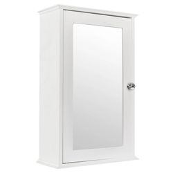 Bathroom Medicine Wall Cabinet with Mirror Storage W/ 2 Adjustable Shelves White