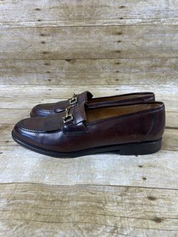 Mezlan Lorca Loafers Men's Size 11 M Brown Leather Gold Bit Strap Kiltie Shoes