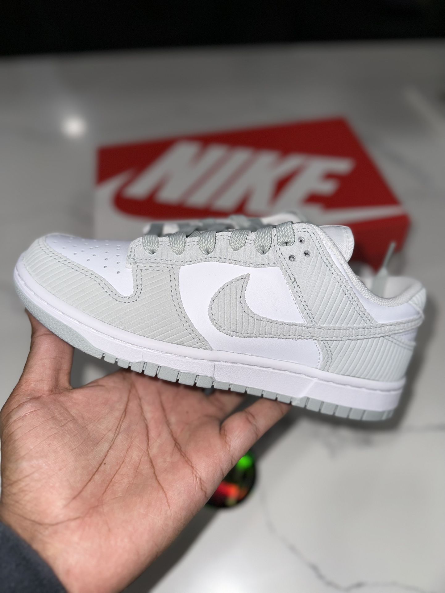 Nike Dunk Low Light Silver Corduroy