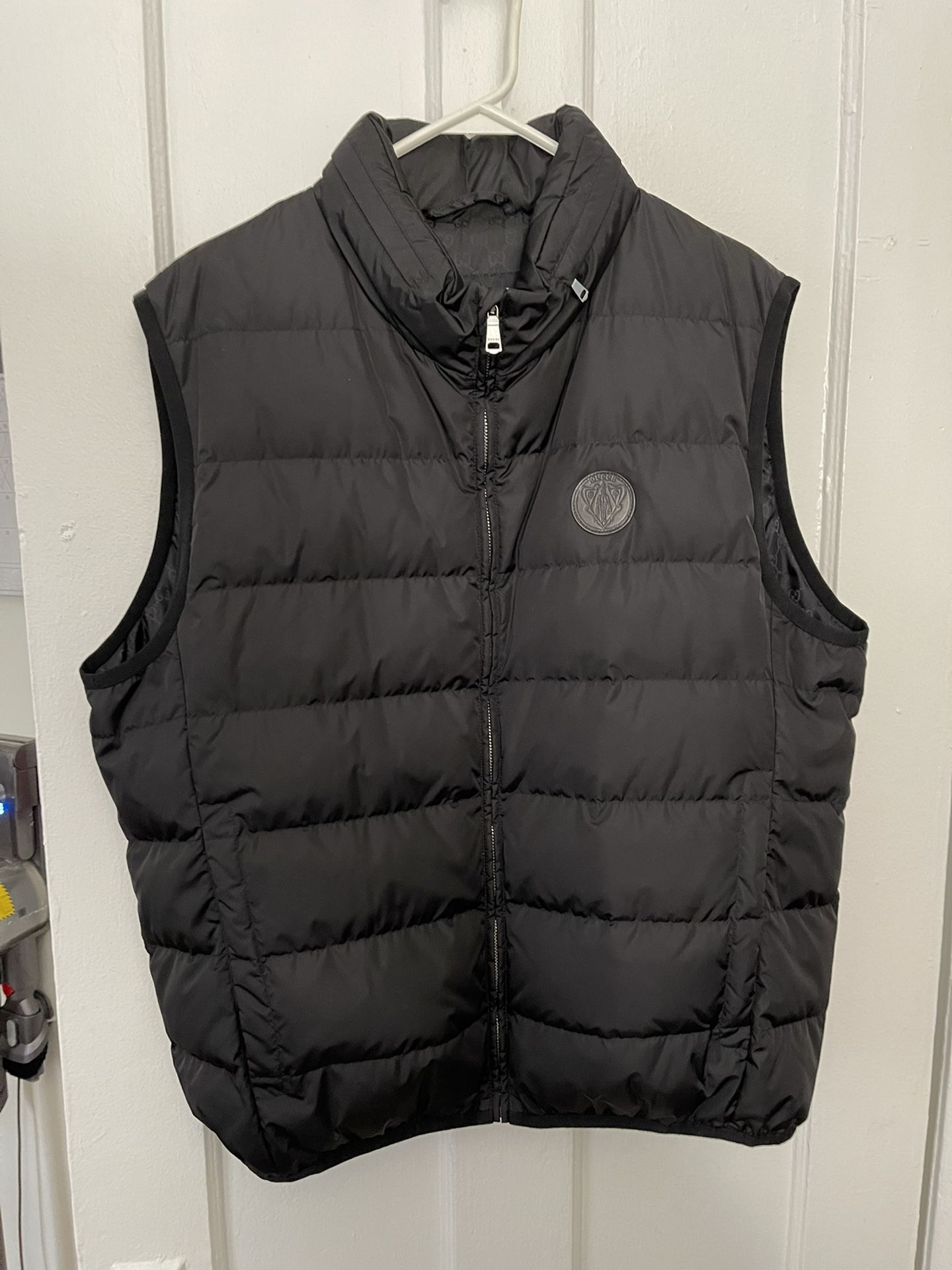 Gucci Men's Black Puffer Vest Size 56