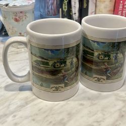 Set Of Two John Deere Tractor Mugs