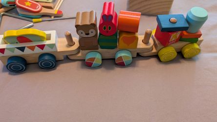 Wooden trains 15 each