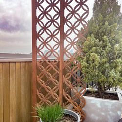 Mid-Century Four Panels Teak Folding Screen Room Divider 