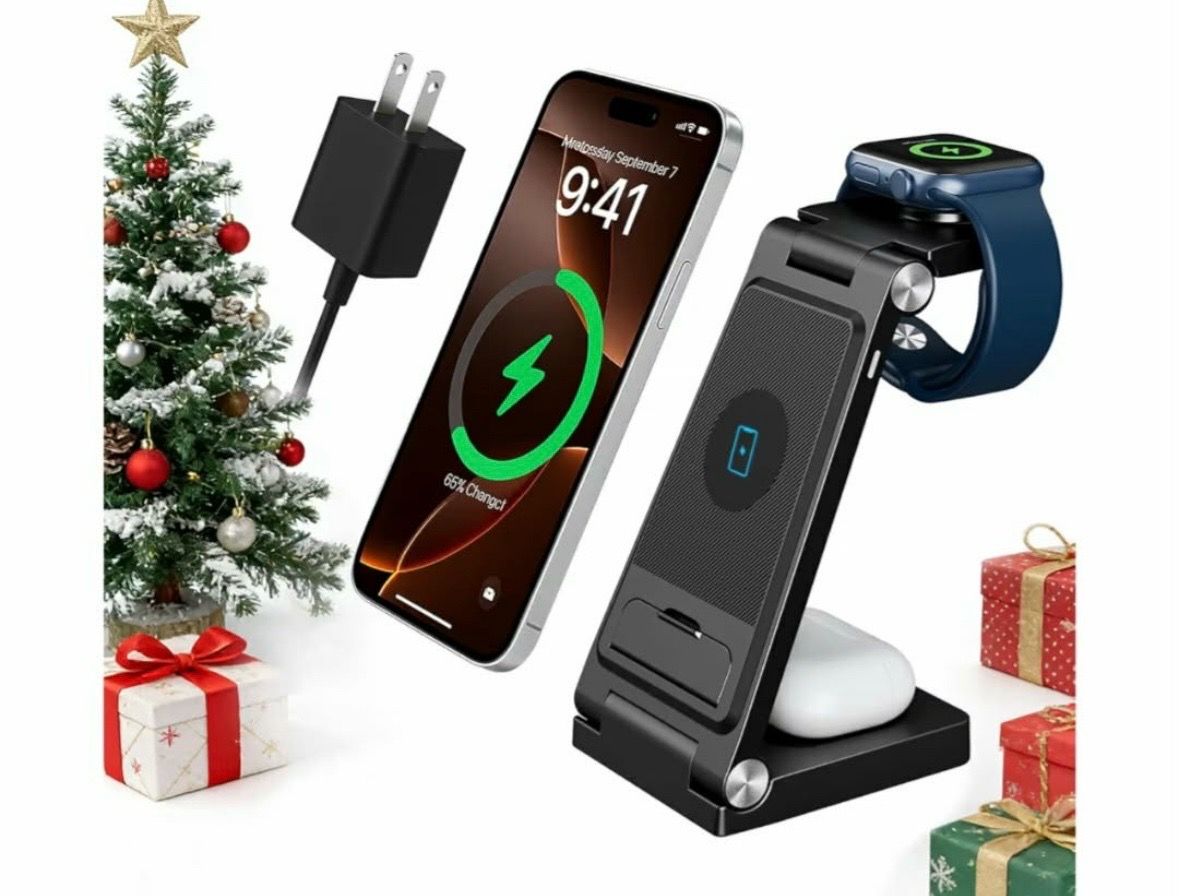 New 3 in 1 portable wireless fast charger