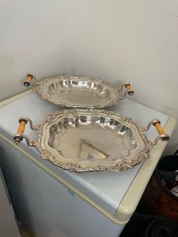 Silver plated serving tray