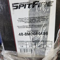 Mercury Marine 4 Blade Aluminum Propeller  Part # 8M0084496