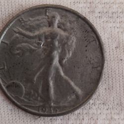 Moneda De Plata  Usa 1/2  Dollar Walking Liberty 1935-F  