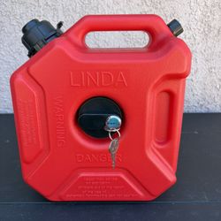 Red 5L Fuel Tank Spare Gas Container W/ Lock