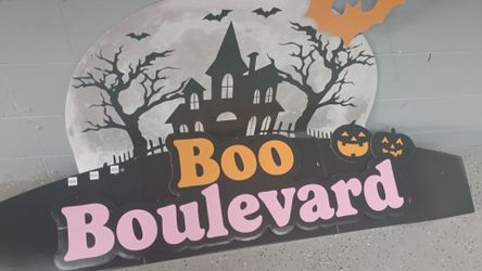 Boo boulevard hanging sign (free)