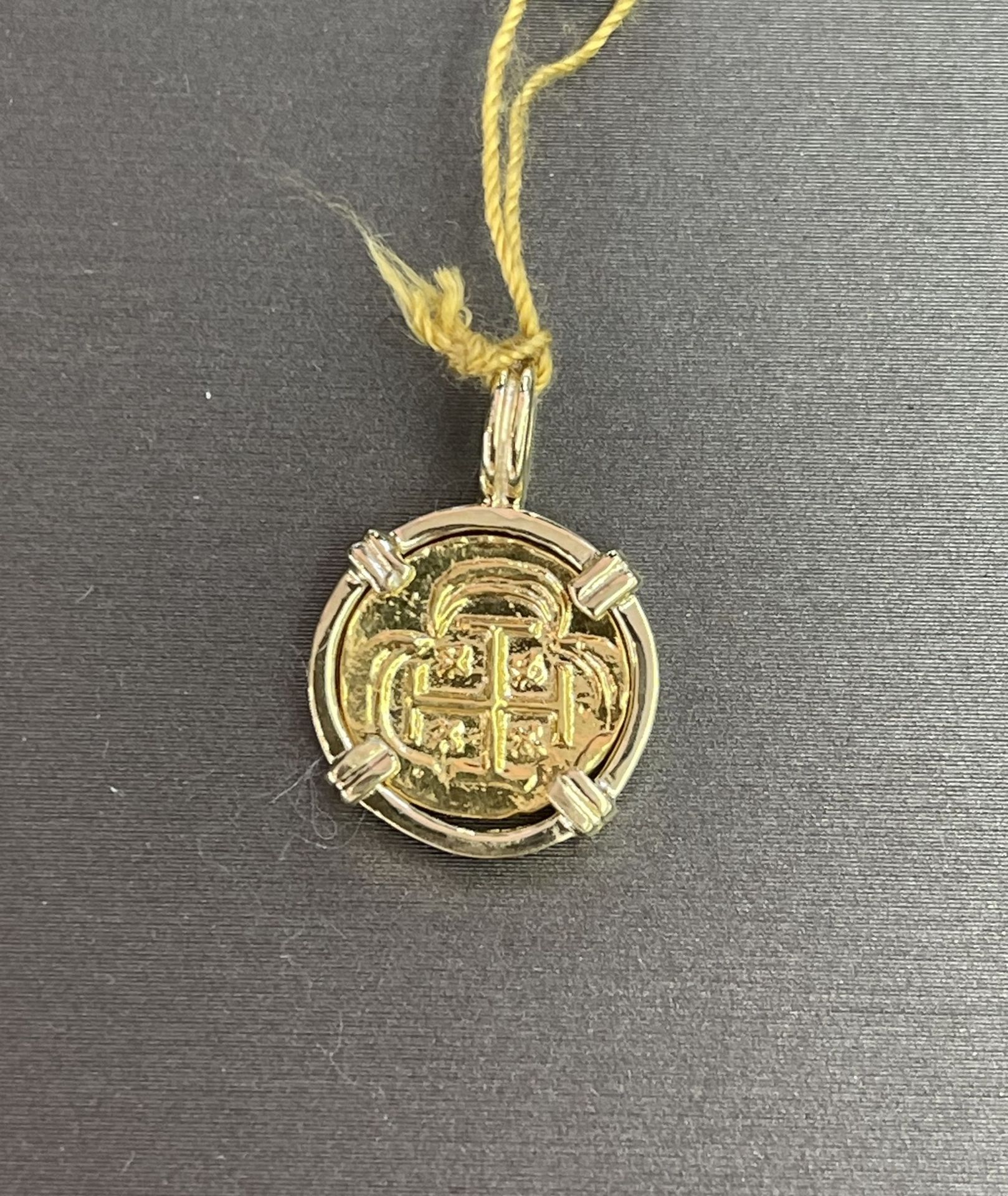 14kt Solid Gold Mini Coin Pendant