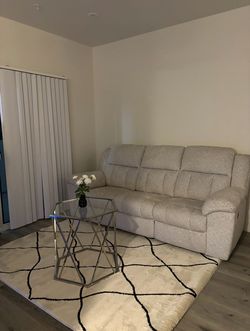 light gray soft fabric couch