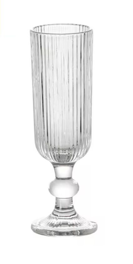 7 Sets Of 6, 5.4 Oz Glass Champagne Flutes