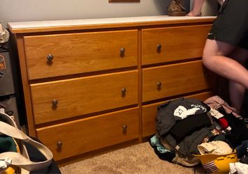 Oak  6 Drawer Dresser
