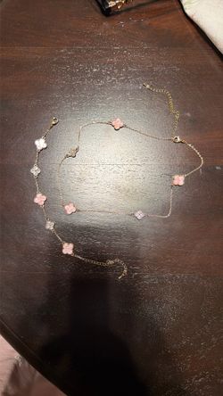 Necklace Bracelet Set Clover
