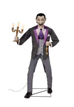 Animated 6’ Vampire Butler w/ LED Eyes & Sound Scary Halloween Fun New In Box