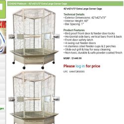 X-large Corner Cage For Parrots